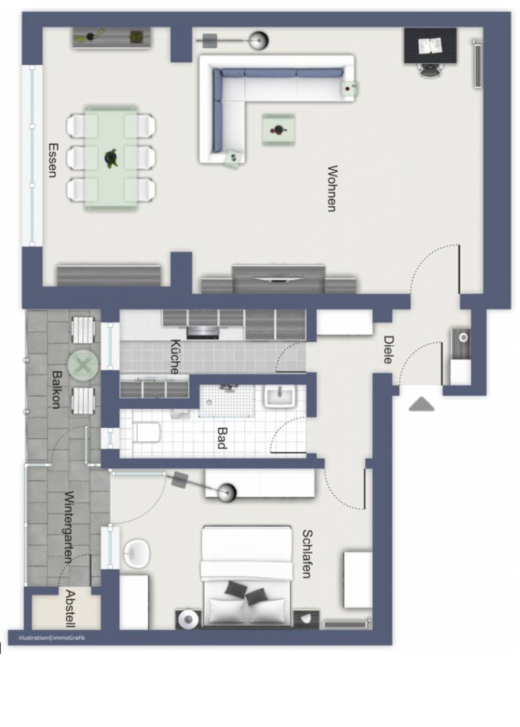 Rent 1 room apartment Düsseldorf | Entire place | Düsseldorf | Schicke, hochwertig sanierte 2-Raum-Wohnung in Düsseldorf-Düsseltal-Zoo | Hominext