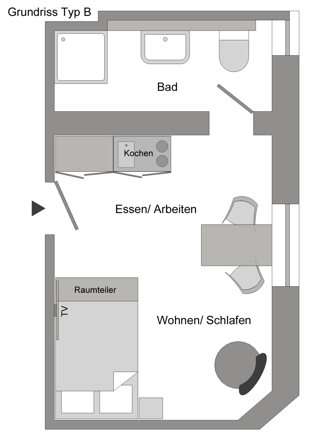 Rent 1 room apartment Köln | Entire place | Köln | Elegantes Studio im Belgischen Viertel | Hominext