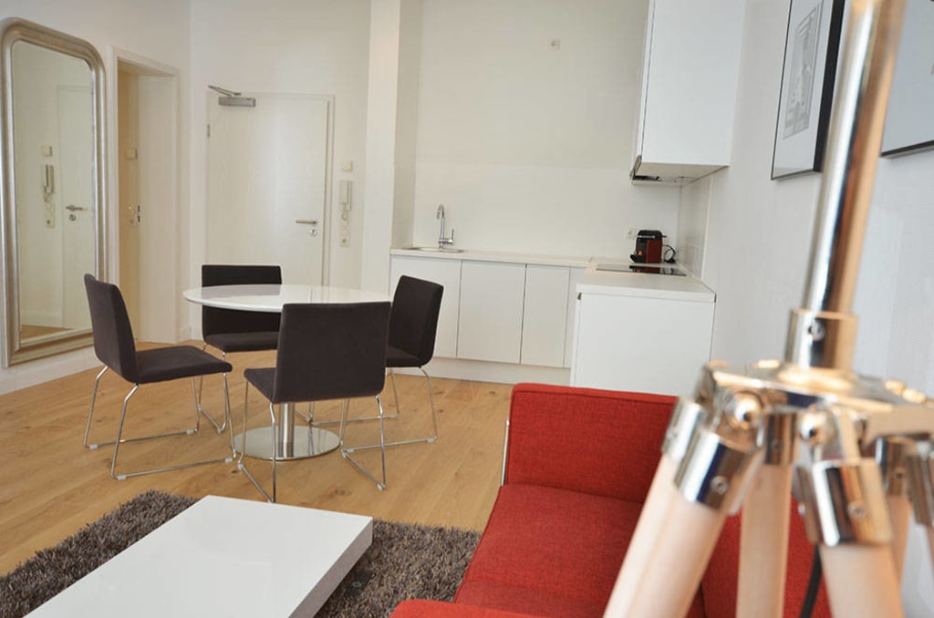 Rent 1 room apartment Frankfurt am Main | Entire place | Frankfurt am Main | Exquisites, voll möbliertes Designer-Apartment mit 1 Schlafzimmer für Ihren vorübergehenden Aufenthalt im Frankfurter Grüngürtel | Hominext