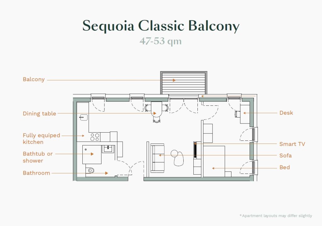 Miete 1 Zimmer Wohnung Berlin | Ganze Wohnung | Berlin | Serviced Apartments - Sequoia Classic Balcony Apartment | Hominext