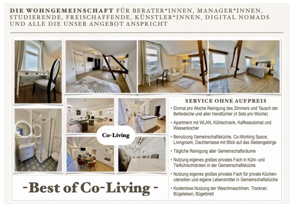 Miete 1 Zimmer Wohnung Königswinter | Studio | Königswinter | Rabattaktion Apartment inkl. Reinigung in der Nähe von Bonn | Hominext