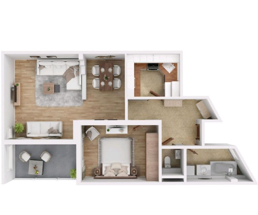 Miete 1 Zimmer Wohnung Steinenbronn | Ganze Wohnung | Steinenbronn | Modernes voll ausgestattetes 2 Zimmer Apartment mit Aufzug und Parkplatz | Hominext