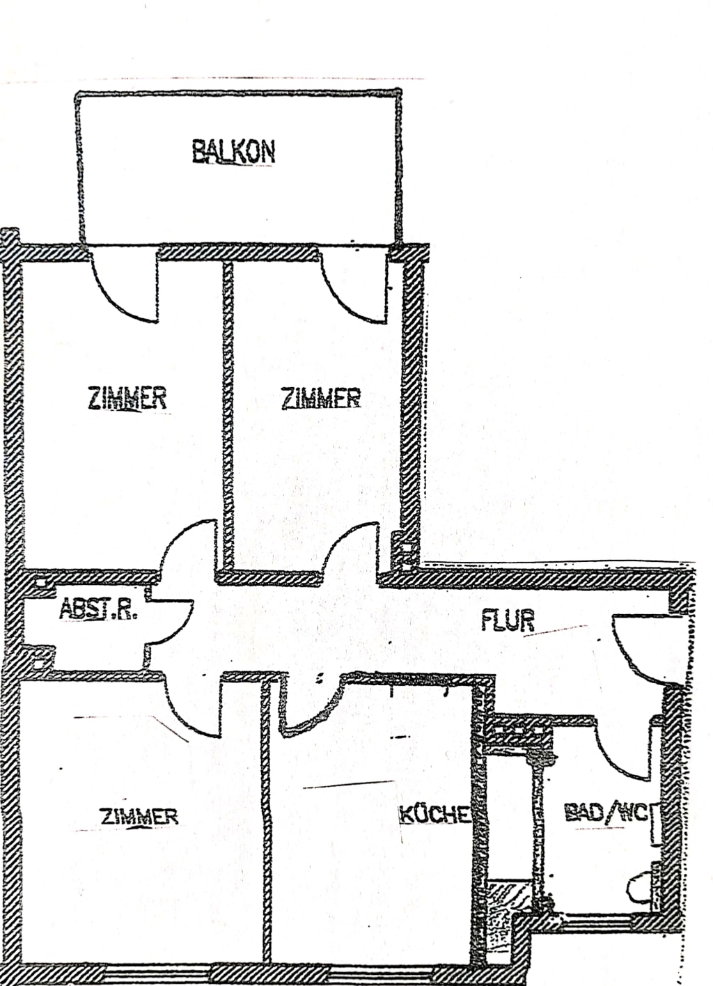 Rent 2 rooms apartment Köln | Entire place | Köln | Köln-Höhenberg | 3-Zimmer-Whg. 70 m² | 1. OG | Hominext