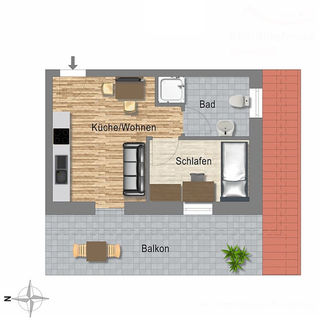 Miete 1 Zimmer Wohnung Edewecht | Ganze Wohnung | Edewecht | Hell und komfortabel wohnen | Hominext