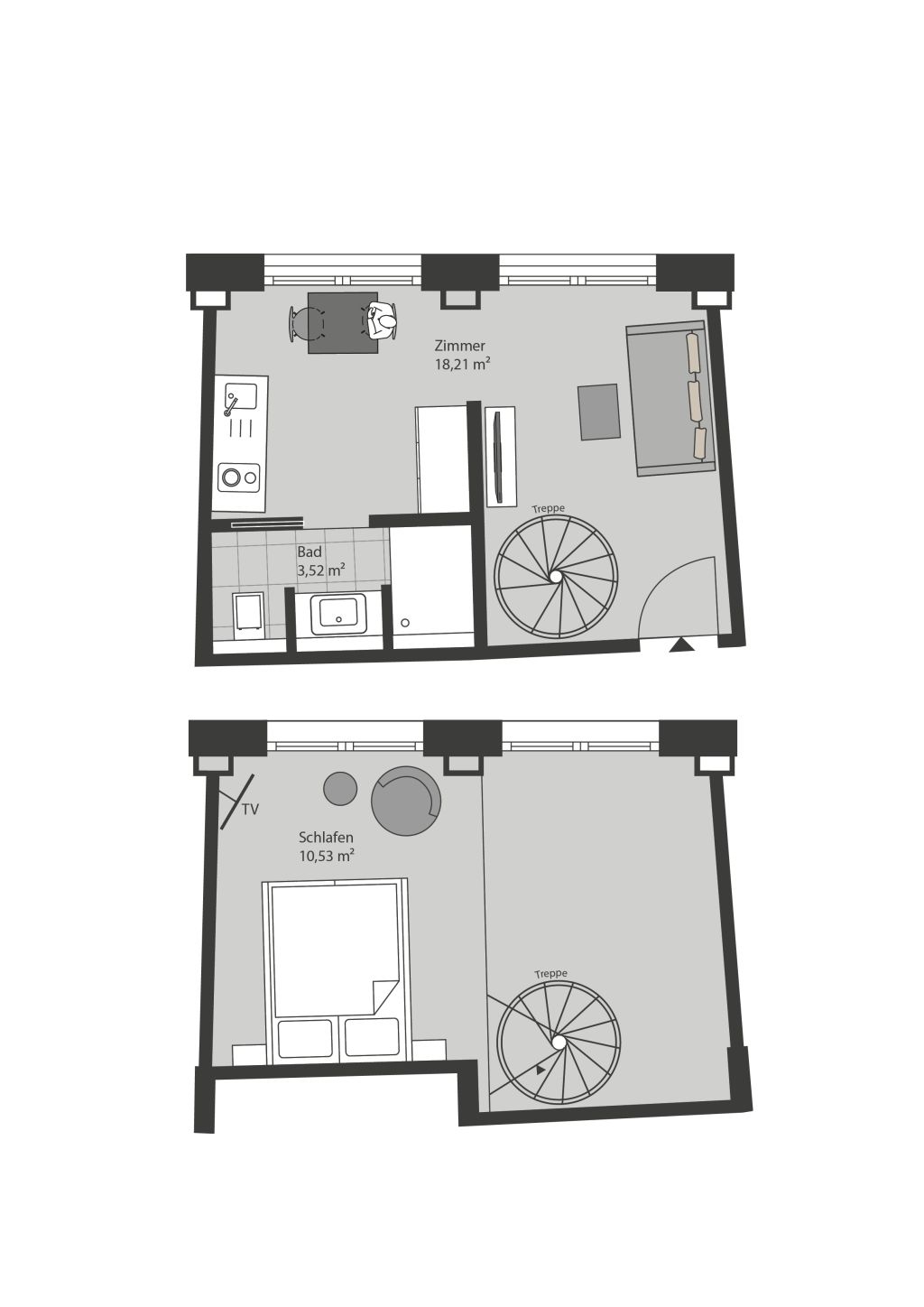 Rent 1 room apartment Bremen | Entire place | Bremen | Maisonette Apartment im Zentrum mit SPA & Fitness | Hominext