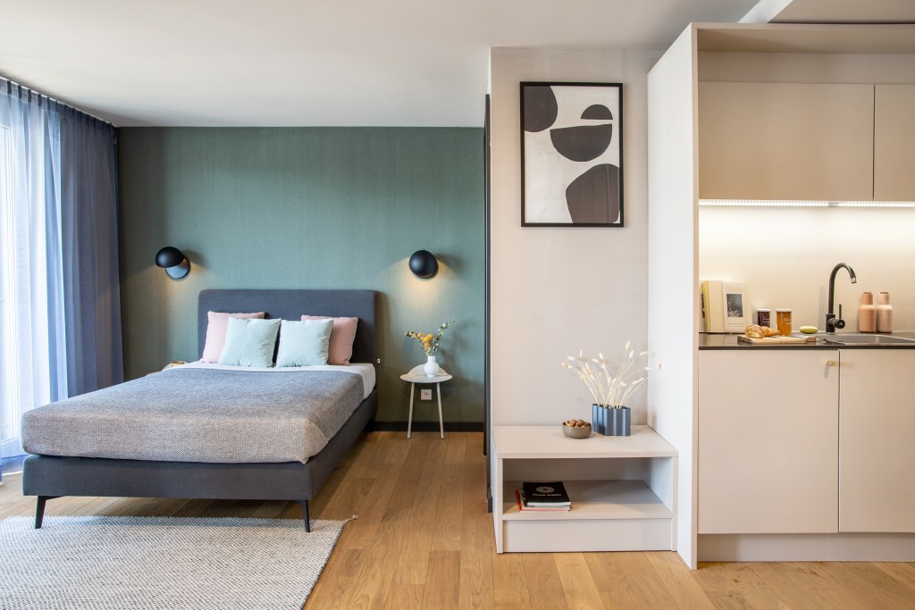 Miete 1 Zimmer Wohnung Böblingen | Ganze Wohnung | Böblingen | Modernes Studio mit Balkon, Motorworld Stuttgart | Hominext