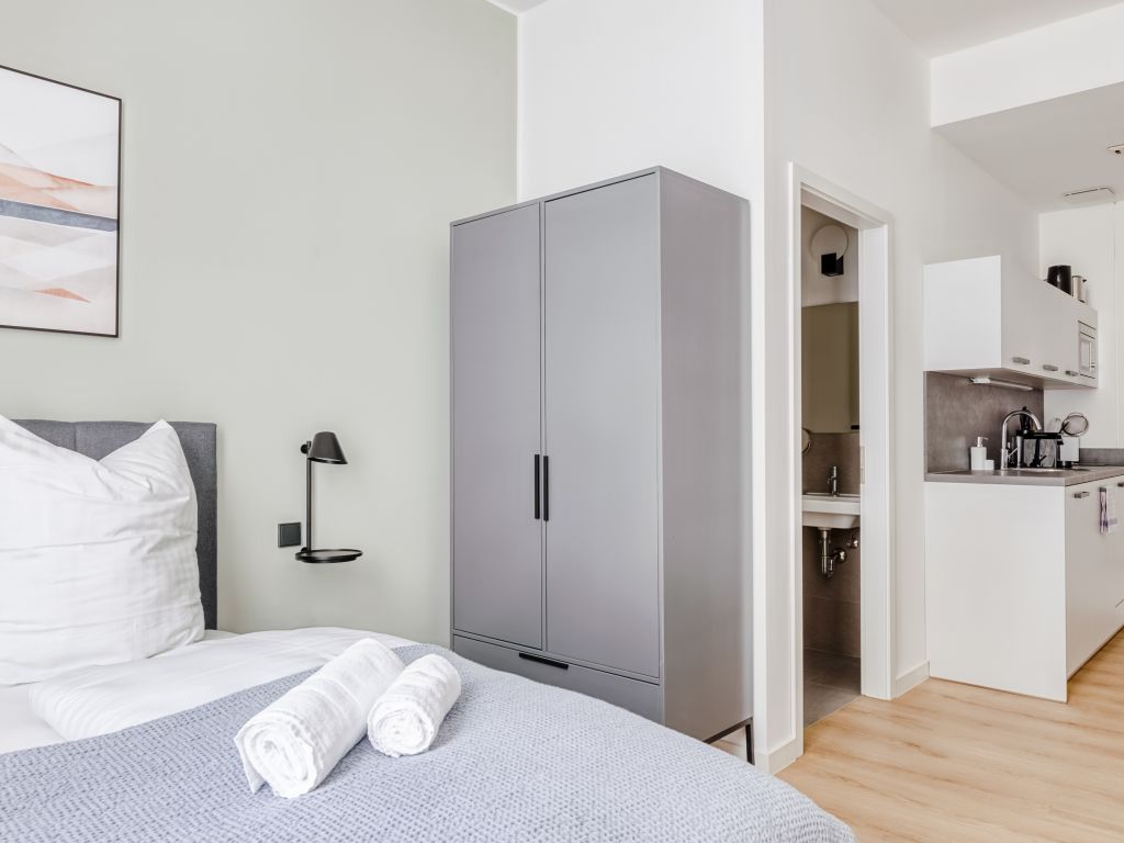 Miete 1 Zimmer Wohnung Rosenheim | Ganze Wohnung | Rosenheim | Helles, modernes Studio in Rosenheim | Hominext