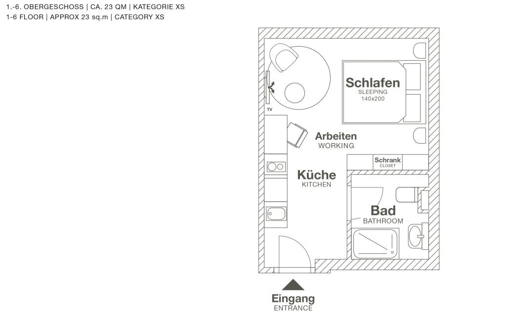 Rent 1 room apartment Frankfurt am Main | Entire place | Frankfurt am Main | Design Serviced Apartment in Frankfurt Airport | Hominext