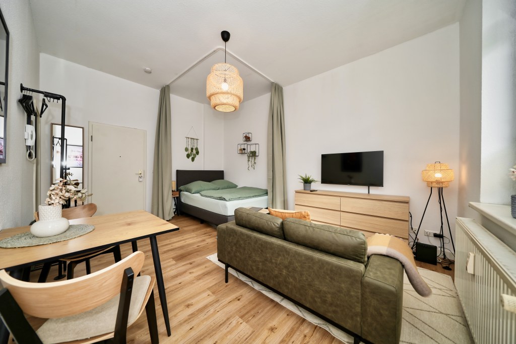 Miete 1 Zimmer Wohnung Magdeburg | Ganze Wohnung | Magdeburg | Neues Apartment mit Boxspringbett, Smart-TV inkl. Netflix | Hominext