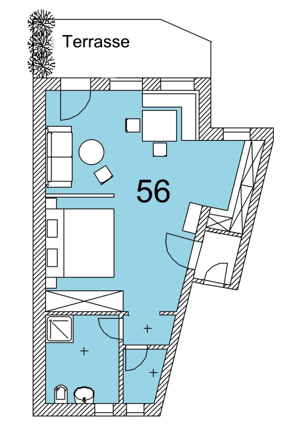 Rent 1 room apartment Kochel am See | Entire place | Kochel am See | Apartment mit Terrasse und Seeblick (Apt. Nr. 56) | Hominext