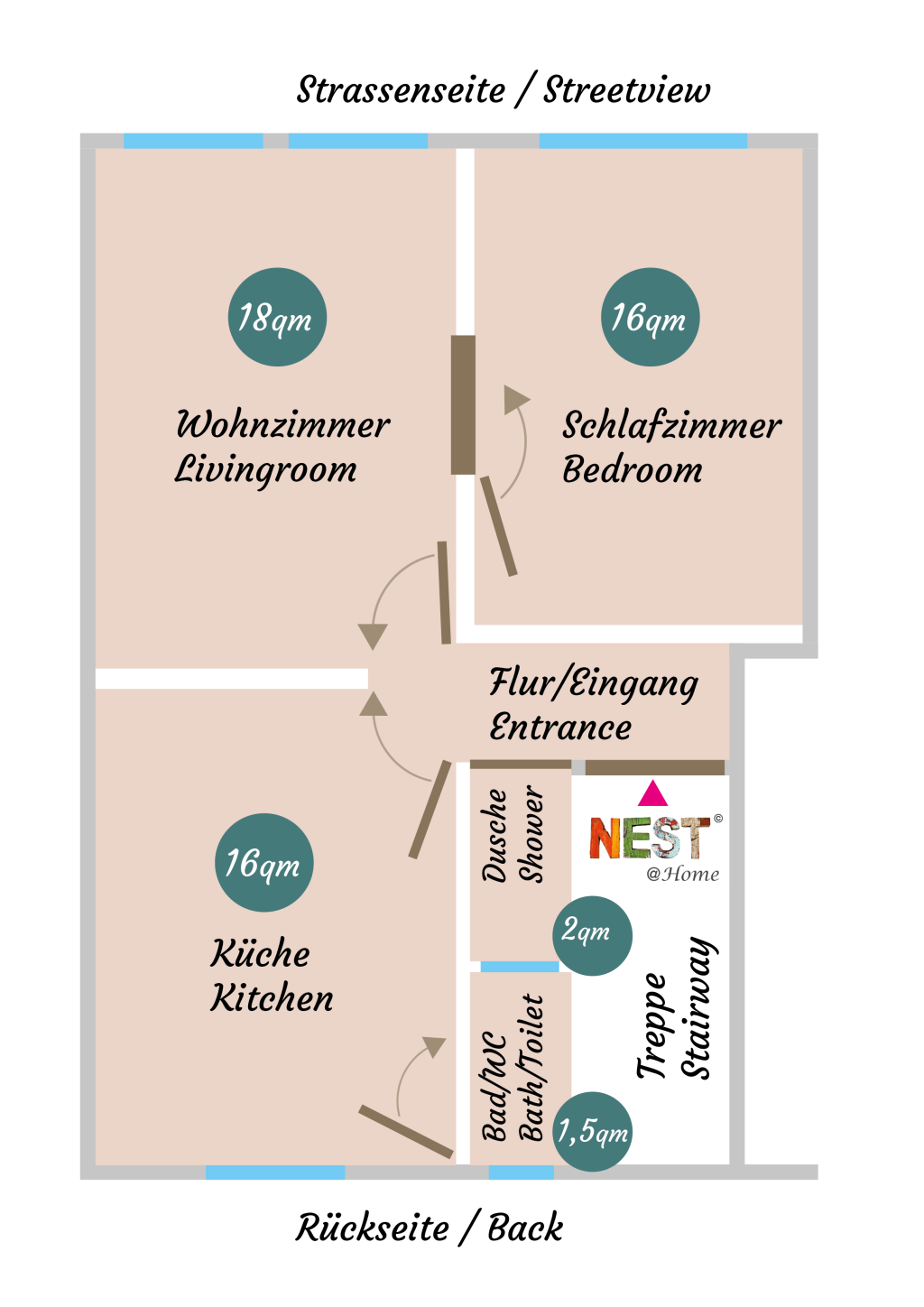 Rent 1 room apartment Wiesbaden | Entire place | Wiesbaden | Wiesbaden Apartment am Schlosspark Biebrich | Hominext