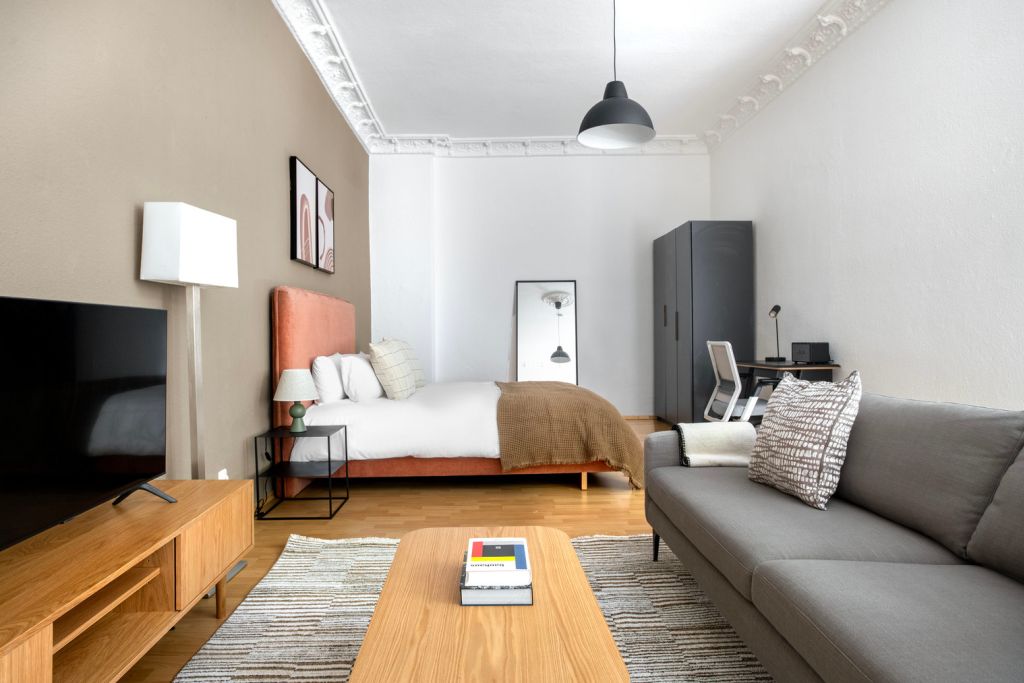 Miete 1 Zimmer Wohnung Berlin | Ganze Wohnung | Berlin | Stilvolles Studio in Top-Lage Prenzlauer Berg. Eine Gegend voller exzellenter Restaurants und Cafés. | Hominext