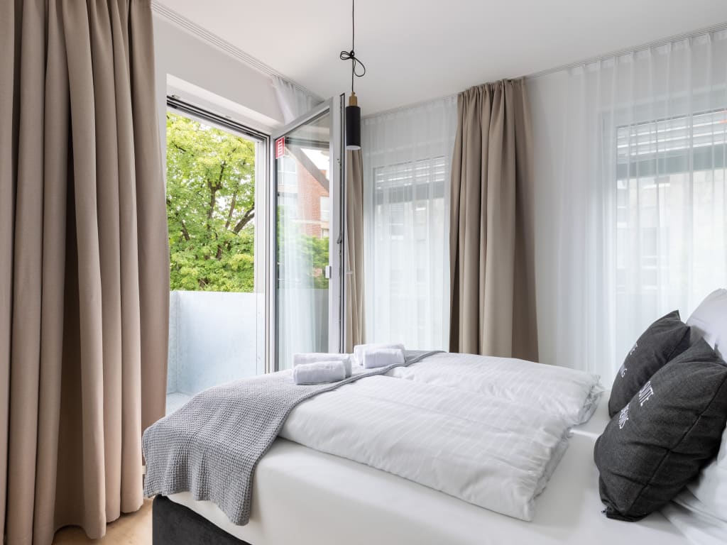 Miete 1 Zimmer Wohnung Gütersloh | Ganze Wohnung | Gütersloh | Gütersloh Eickhoffstraße - Suite XL mit Schlafsofa & Balkon | Hominext