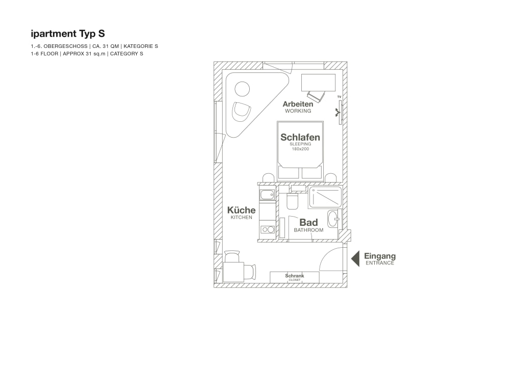 Rent 1 room apartment Frankfurt am Main | Entire place | Frankfurt am Main | Design Serviced Apartment in Frankfurt Airport | Hominext