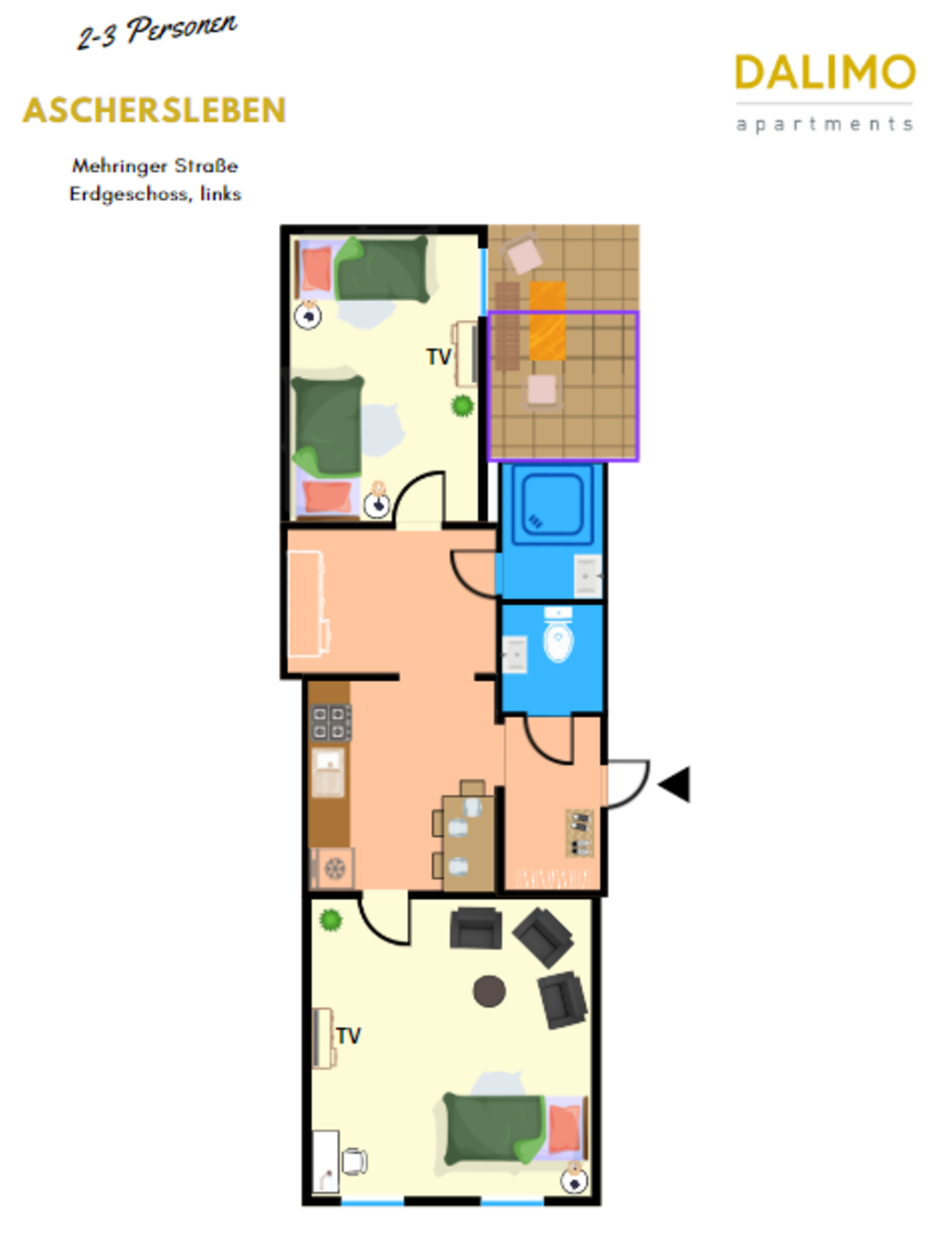 Miete 2 Zimmer Wohnung Aschersleben | Ganze Wohnung | Aschersleben | ※ Wohnung mit Balkon & Grill bis 2 Pers. in Aschersleben ※ | Hominext