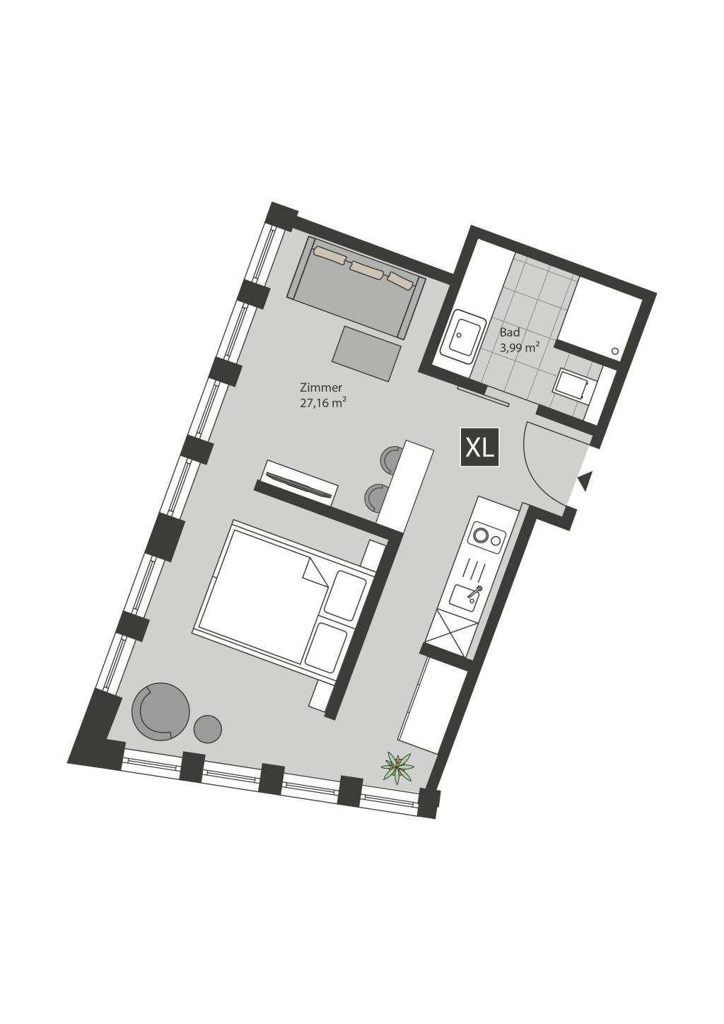 Rent 1 room apartment Bremen | Entire place | Bremen | Luxuriöses Apartment im Zentrum | Hominext