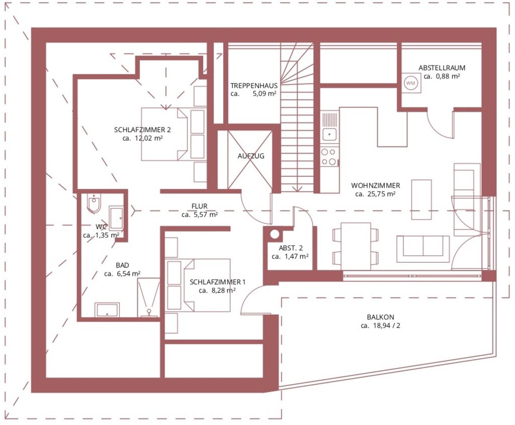 Rent 2 rooms apartment Bad Zwischenahn | Entire place | Bad Zwischenahn | Honeymoon Nr. 3 Penthousewohnung am See für bis zu 6 Personen, Balkon, Sauna | Hominext