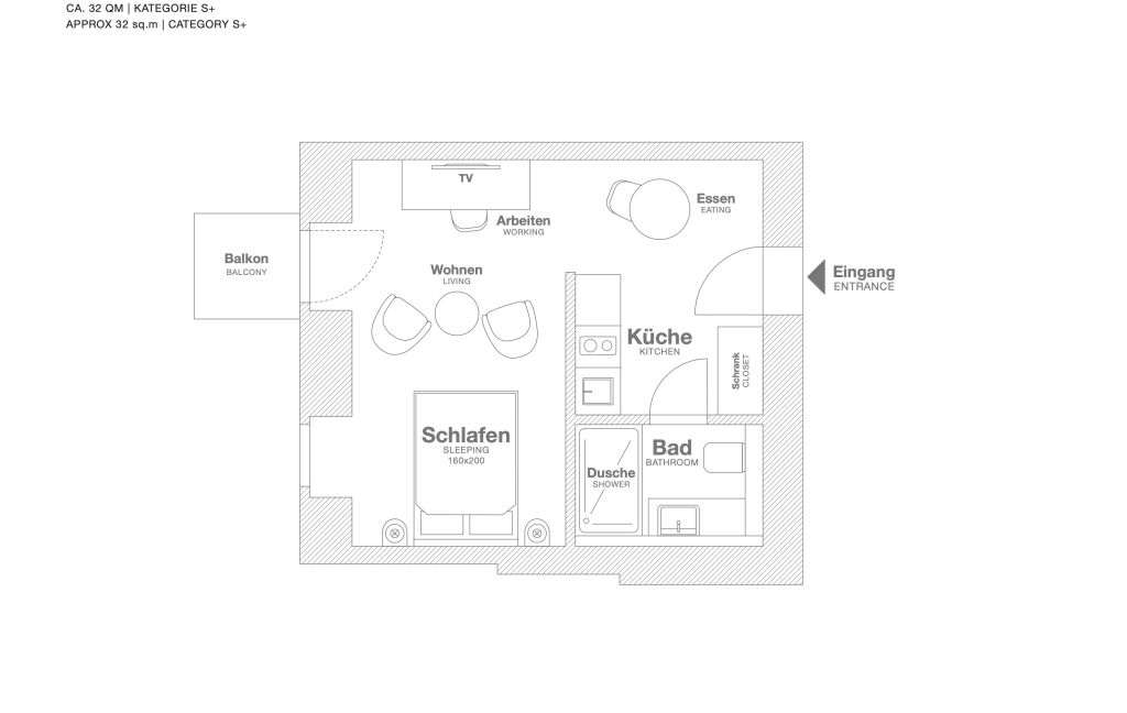 Rent 1 room apartment Berlin | Entire place | Berlin | Serviced Apartment in Berlin Mitte, Wedding mit Balkon | Hominext