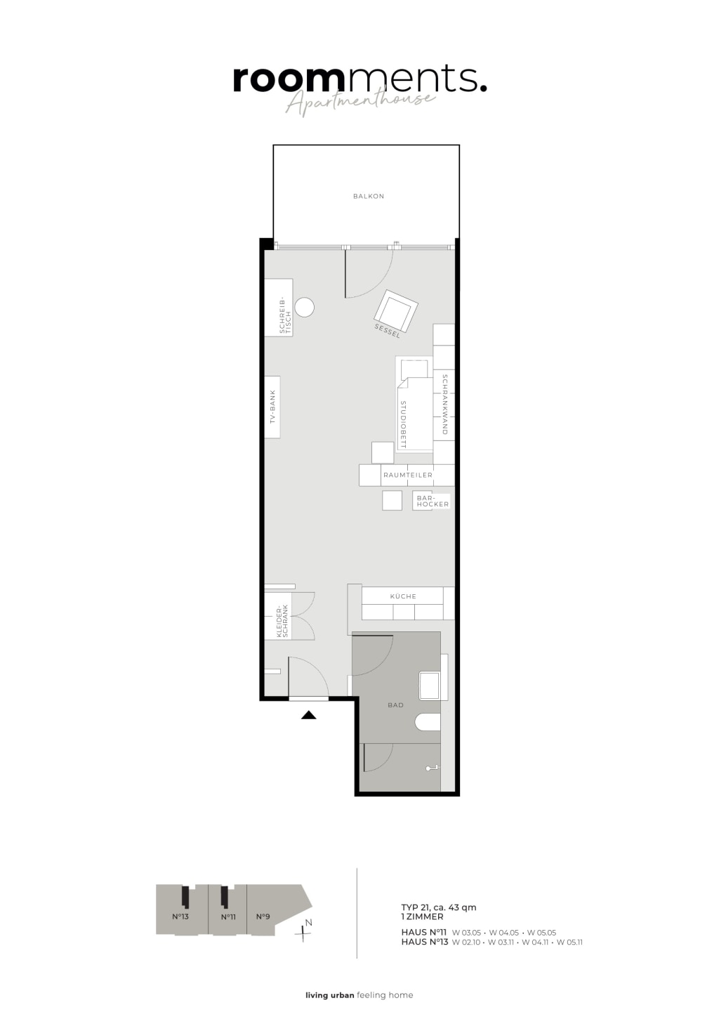 Rent 1 room apartment Stuttgart | Entire place | Stuttgart | 1 Zimmer Apartment im Zentrum von Stuttgart | Hominext