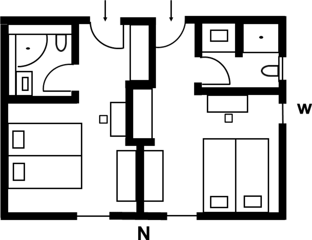 Rent 1 room apartment Bensheim | Entire place | Bensheim | Deluxe-Doppelzimmer-Apartment 21 m² | Hominext