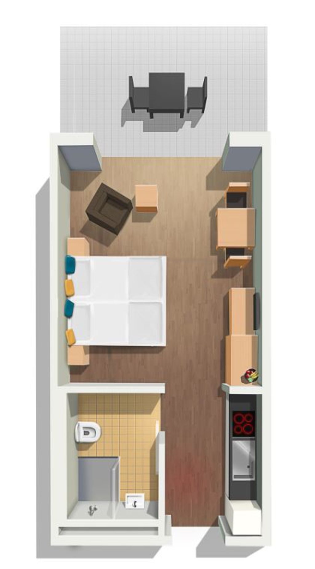 Miete 1 Zimmer Wohnung Schliengen | Ganze Wohnung | Schliengen | Modernes 1-Zimmer Apartment | Hominext