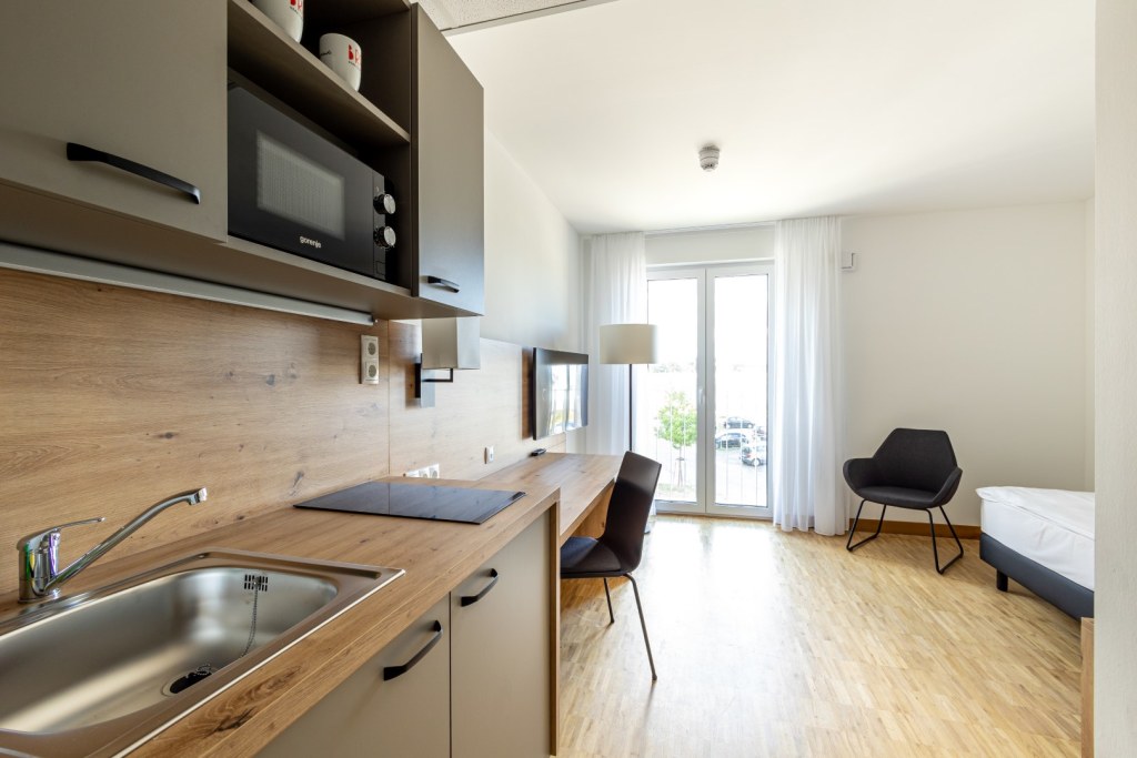 Miete 1 Zimmer Wohnung Stuttgart | Ganze Wohnung | Stuttgart | Cosy Apartments - voll ausgestattetes Studio mit Küche | Hominext