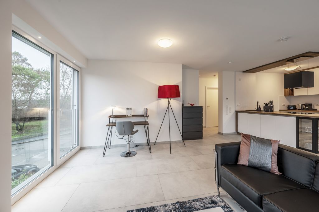 Miete 1 Zimmer Wohnung Böblingen | Ganze Wohnung | Böblingen | Luxus Studio "USM" mitten in Böblingen I Kamin I Terrasse I Parken I Netflix | Hominext