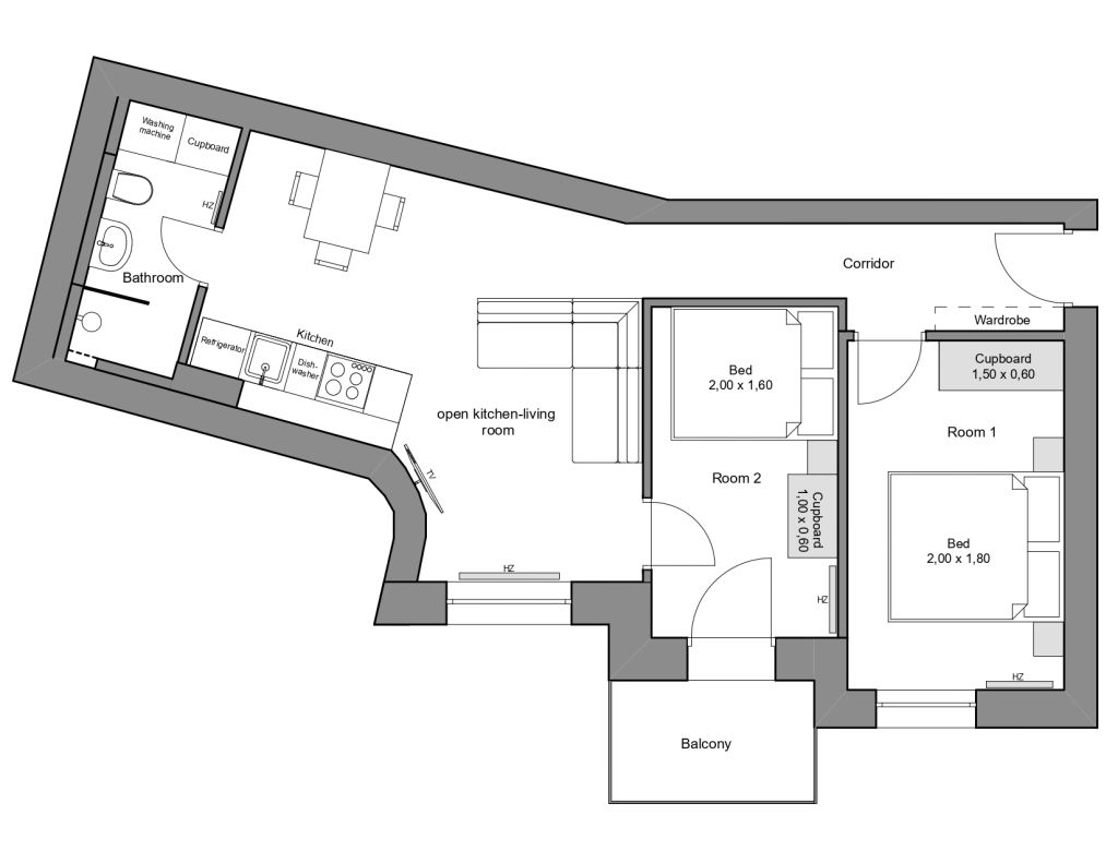 Rent 2 rooms apartment Berlin | Entire place | Berlin | 2-Zimmer-Wohnung mit idyllischem Balkon | Hominext