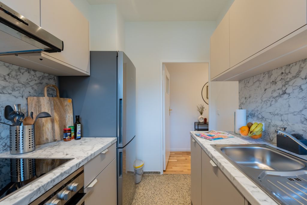 Miete 1 Zimmer Wohnung Berlin | Ganze Wohnung | Berlin | Brandneue und komplett möblierte 2-Zimmer-Wohnung mit Balkon in Lankwitz | Hominext