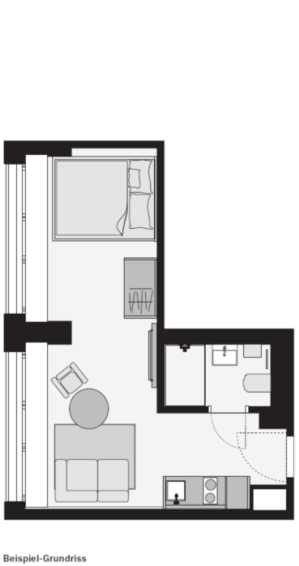 Miete 1 Zimmer Wohnung Köln | Ganze Wohnung | Köln | Smart-Apartment mit Doppelbett in schöner Lage | Hominext