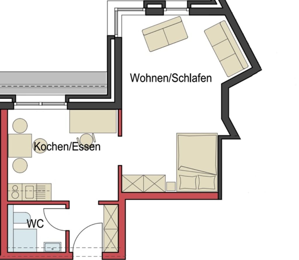 Rent 1 room apartment Düsseldorf | Entire place | Düsseldorf | Superior Apartment | Hominext