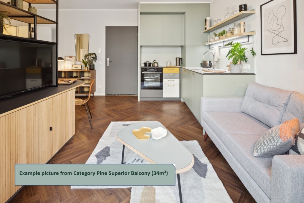 Rent 1 room apartment Berlin | Entire place | Berlin | Serviced Apartments - Cedar Balcony Apartment | Hominext