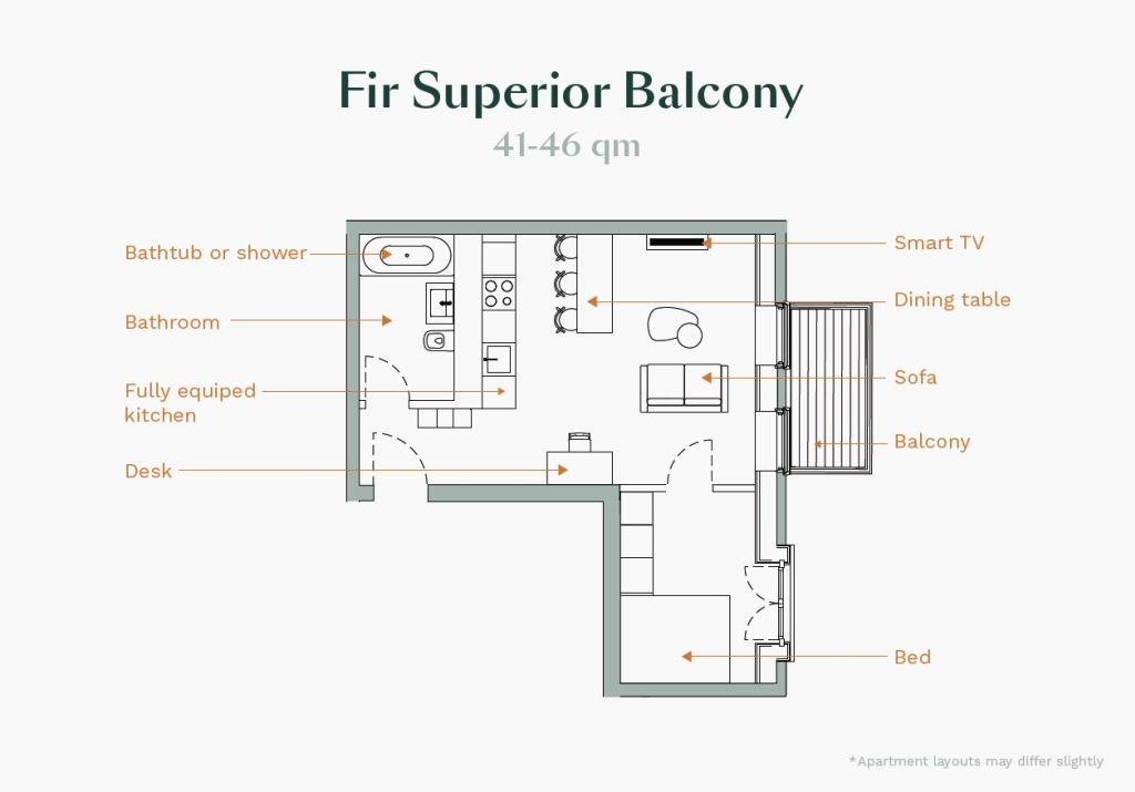 Miete 1 Zimmer Wohnung Berlin | Ganze Wohnung | Berlin | Serviced Apartments - Fir Superior Balcony Apartment | Hominext