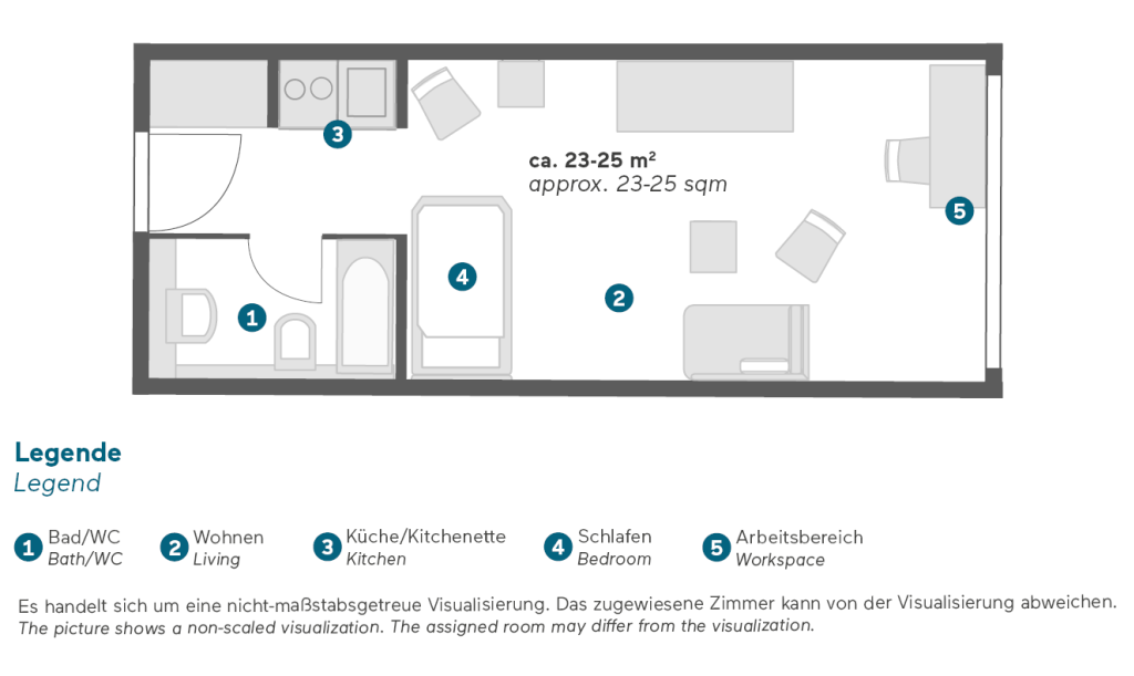 Rent 1 room apartment München | Entire place | München | Einzel Apartment mit Kitchenette an der Isar | Hominext