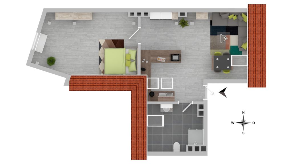 Miete 1 Zimmer Wohnung Marburg | Ganze Wohnung | Marburg | Gemütliches Apartment im Herzen Marburgs | Hominext