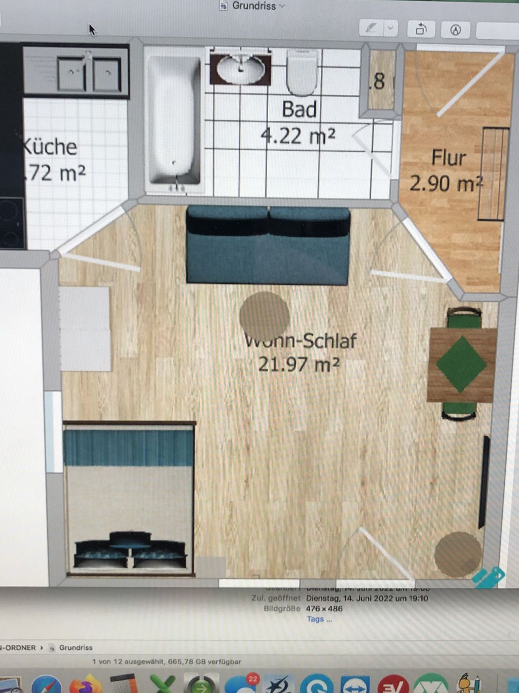 Miete 1 Zimmer Wohnung Dresden | Ganze Wohnung | Dresden | ★★★★Studio 2, im Dresdner Szeneviertel | Hominext