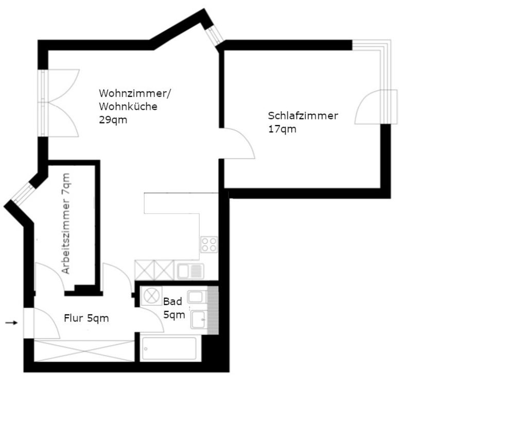 Rent 1 room apartment Hamburg | Entire place | Hamburg | Voll möblierte, kern sanierte Wohnung in Hamburg-Borgfelde | Hominext