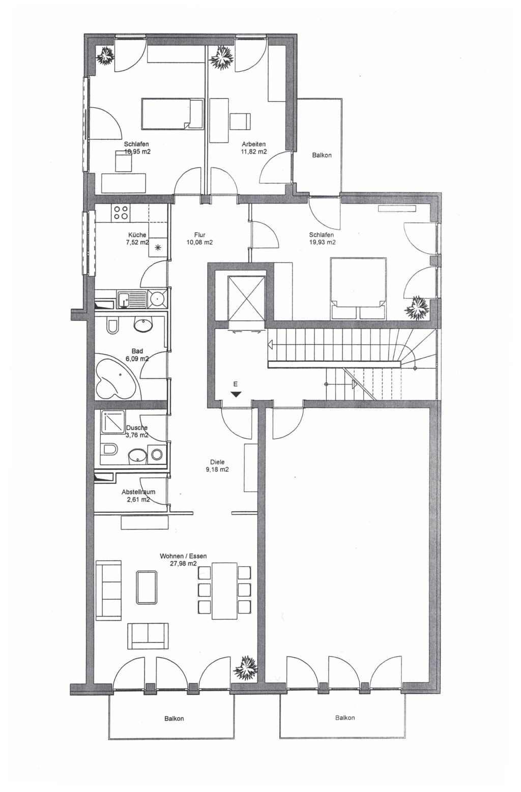 Miete 3 Zimmer Wohnung Berlin | Ganze Wohnung | Berlin | Modernes Apartment mit 2 Balkonen und 3 Schlafzimmern in Pankow - direkt am Brosepark, 20 Minuten mit der Tram nach Berlin-Mitte | Hominext