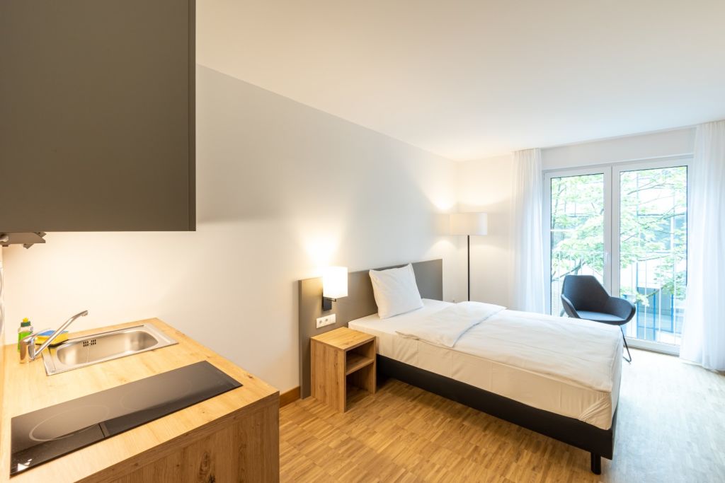 Miete 1 Zimmer Wohnung Stuttgart | Ganze Wohnung | Stuttgart | Comfy Apartments - voll ausgestattetes Studio mit Küche | Hominext