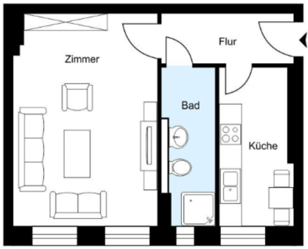 Miete 1 Zimmer Wohnung Berlin | Ganze Wohnung | Berlin | Ziehen Sie als Erster in diese trendige Wohnung im Herzen von Berlin-Friedrichshain ein | Hominext