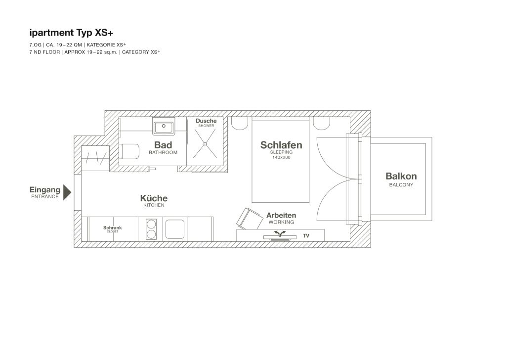 Rent 1 room apartment Hamburg | Entire place | Hamburg | Serviced Apartment mit Balkon in Hamburg HafenCity | Hominext