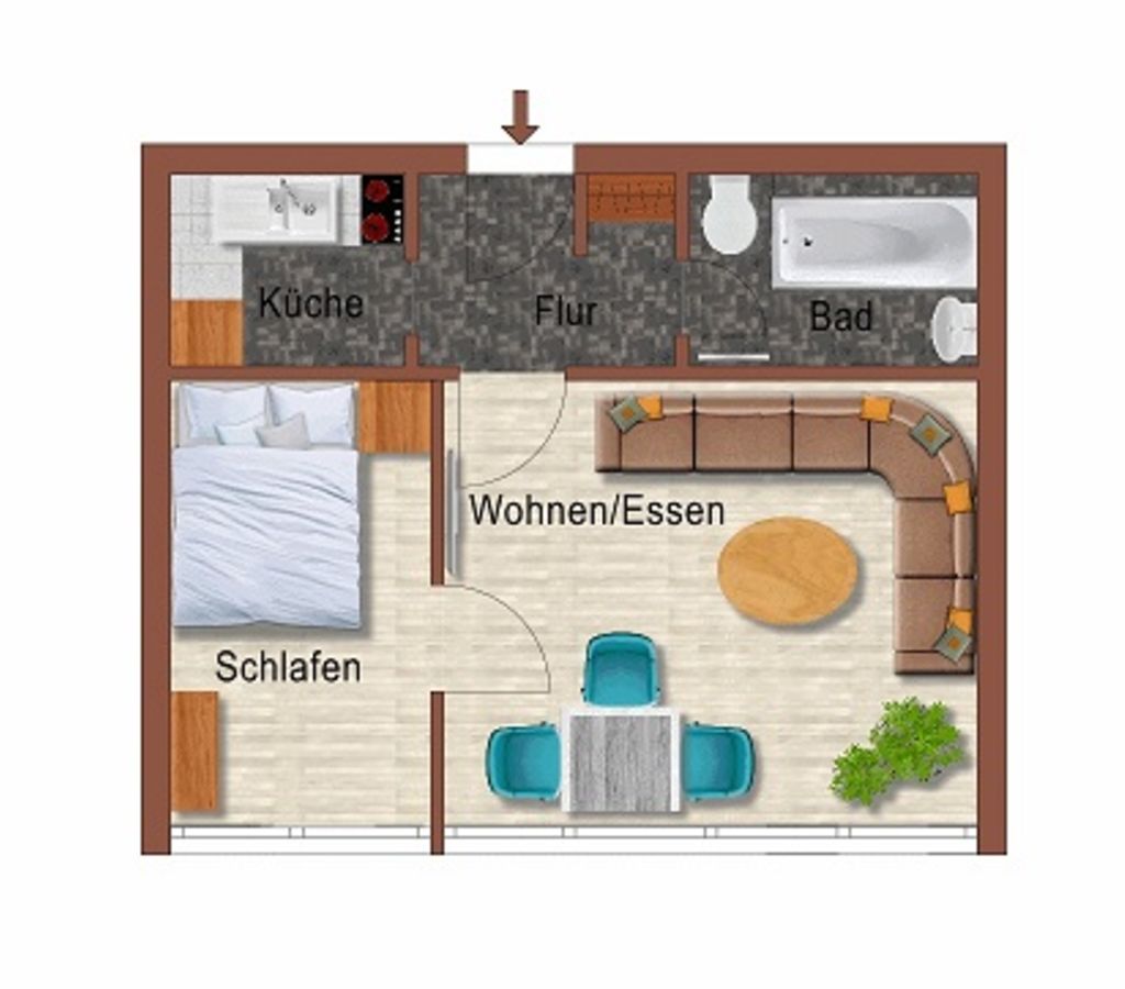 Miete 2 Zimmer Wohnung Nürnberg | Ganze Wohnung | Nürnberg | BCA City Center Apartment | Hominext