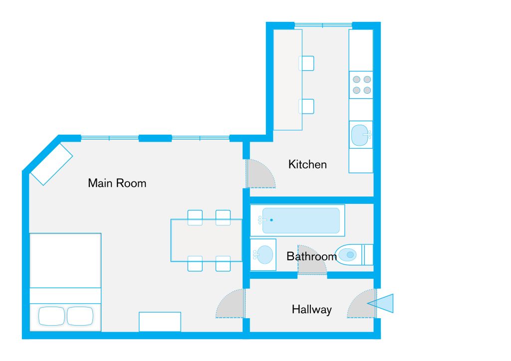 Miete 1 Zimmer Wohnung Berlin | Ganze Wohnung | Berlin | Gemütliches Studio an der Mediaspree | Hominext