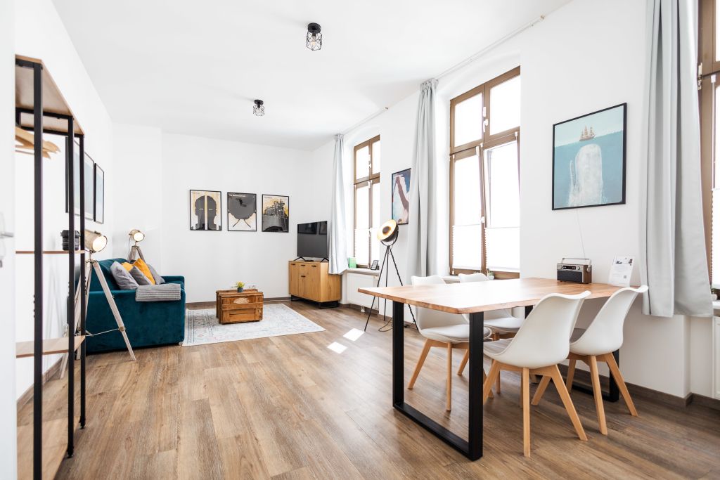 Miete 1 Zimmer Wohnung Halle (Saale) | Ganze Wohnung | Halle (Saale) | Apartment am neuen Theater | Suite 1 | Altstadt | Küche | 55qm | 4 P | | Hominext