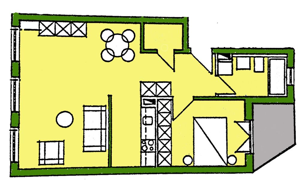 Miete 1 Zimmer Wohnung Leipzig | Ganze Wohnung | Leipzig | Apartmen mit Balkon | Hominext