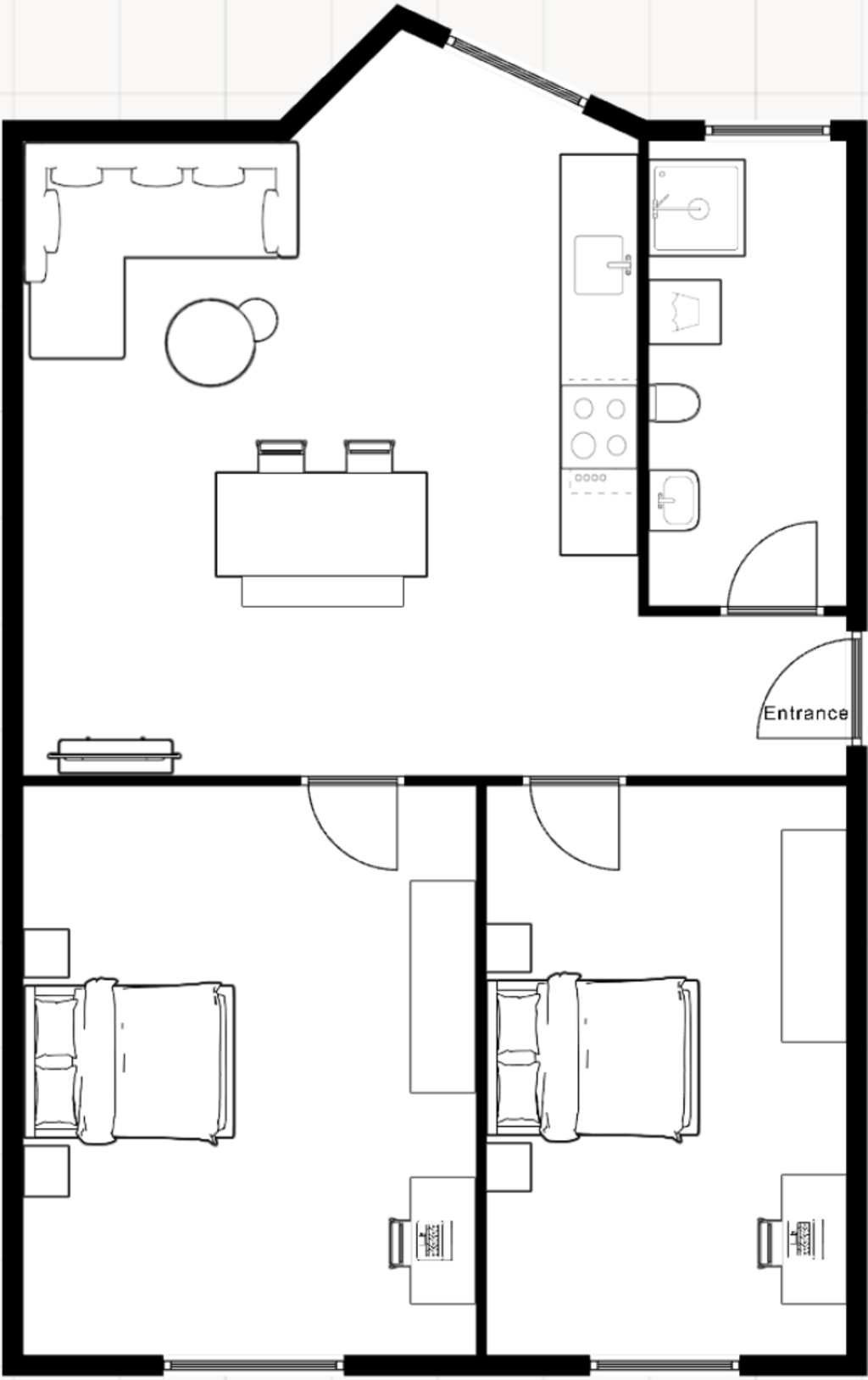 Miete 2 Zimmer Wohnung Berlin | Ganze Wohnung | Berlin | 3-Zimmer Luxus Apartment mit Wohnküche | Hominext