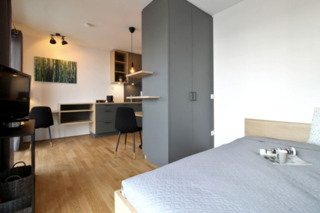 Miete 1 Zimmer Wohnung Bonn | Ganze Wohnung | Bonn | Voll möbliertes Luxus-Apartment inkl. WLAN/TV, EBK, Fußbodenheizung, Parkett*Erstbezug* | Hominext