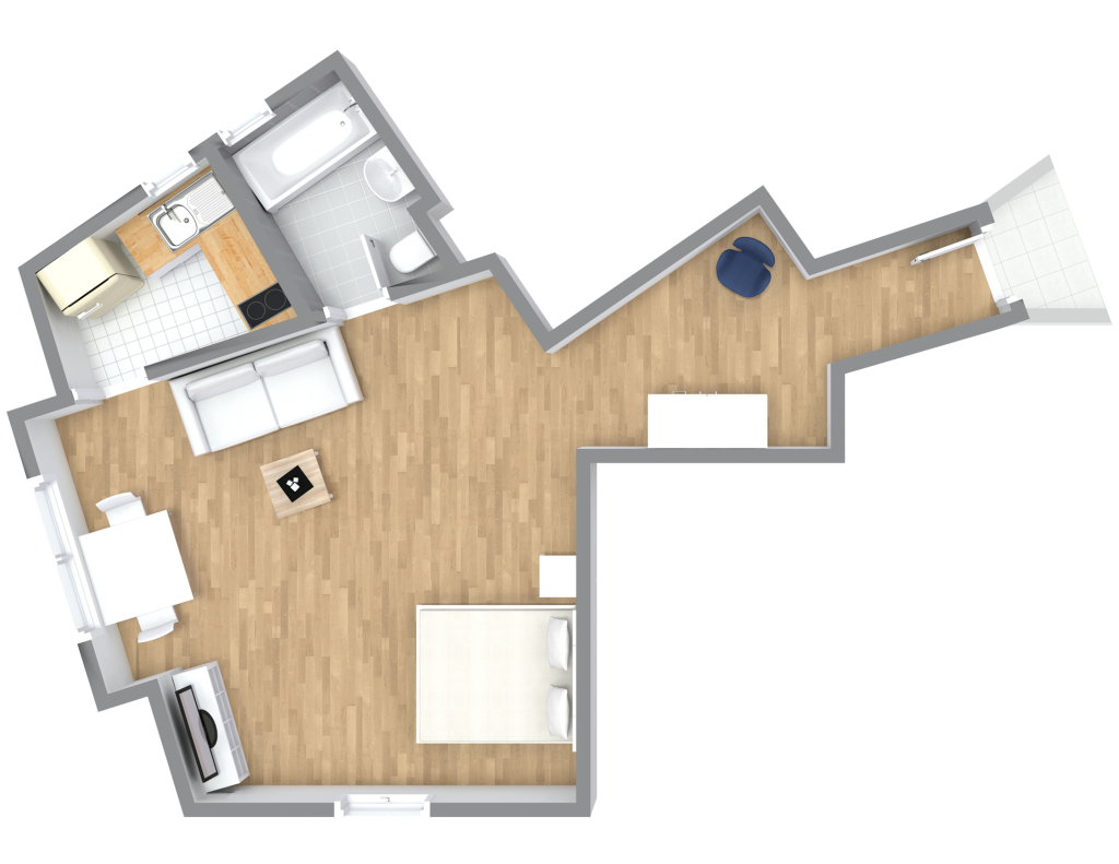 Miete 1 Zimmer Wohnung Köln | Ganze Wohnung | Köln | Modernes Apartment in sehr zentraler Lage | Hominext