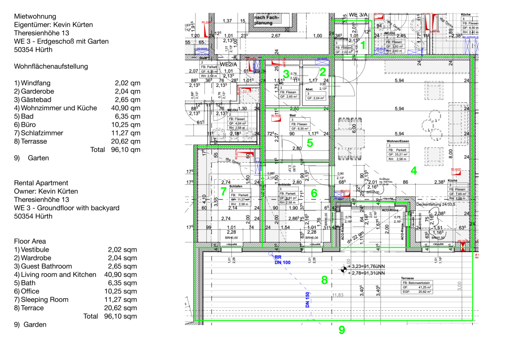 Miete 2 Zimmer Wohnung Hürth | Ganze Wohnung | Hürth | Hürth zentrale Wohnung mit Garten - zwischen Köln und Bonn | Hominext