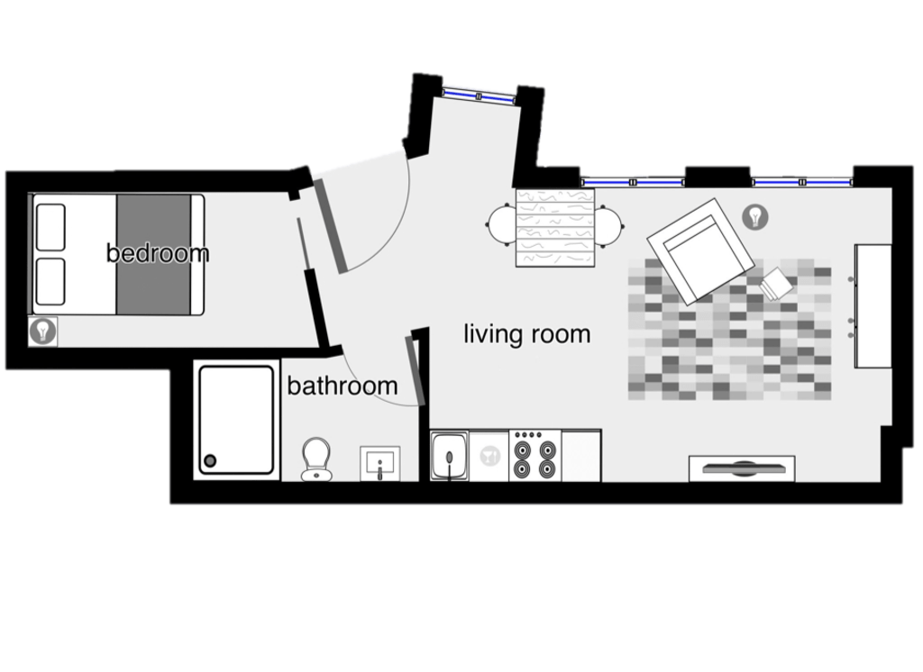 Miete 1 Zimmer Wohnung Berlin | Ganze Wohnung | Berlin | TOP renoviertes, möbliertes Apartment in Schöneberg | Hominext